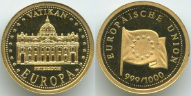 1/25 Oz, Gold Medal, UE-Vatikan, Gold 999/1000
20 mm, 1,24 g