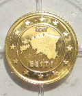 10 Dollars AV
Fiji, Tiara headed Queen Elizabeth (right, 1952-1970) / Coindesign of Estonia, EESTI, Gold 585/1000
11 mm, 0,5 g