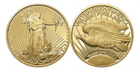 Solid Gold Eagle, 1933 Double Eagle Replica, Gold 585/1000
11 mm, 0,5 g