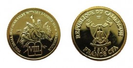 Cameroon, 1500 Francs CFA, Ten Commandments (VIII) (Gold 585/1000)
11 mm,  0,85 g
