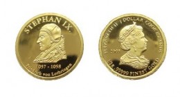 Cook Islands, 1 Dollar, Pope Stephan IX, 0,5 g (Gold 999/1000)
11 mm, 0,5 g