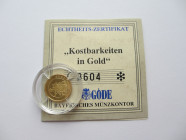Gold Medal
Euro, Gold 585/1000
11 mm, 0,8 g