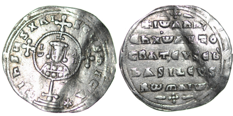 Byzantine Empire. John I. 969-976. AR Miliaresion (21mm, 2.61g). Constantinople ...