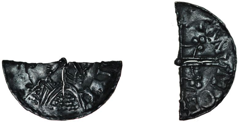 England. Aethelred II. 978-1016. AR Half Penny (10mm, 0.72g). Helmet type (BMC V...