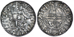 England. Edward the Confessor. 1042-1066. AR Penny (19mm, 1.25g, 12h). Sovereign/Eagles (BMC ix; BEH H). London mint; moneyer Ælfsige. Struck circa 10...