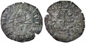 France. Papal States. Nicholas V 1447-1455. Billion Double Denier (20mm, 0.83g). Avignon mint. NICOLAVS PP QVINTVS, Tiara over P x P / SANCTVS PETRVS,...