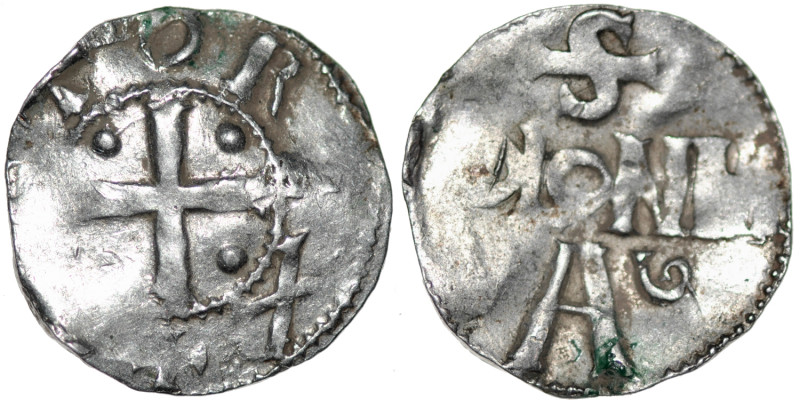 Germany. Cologne. Otto III 983-1002. AR Denar (18mm, 1.70g). Cologne mint. [+OT]...