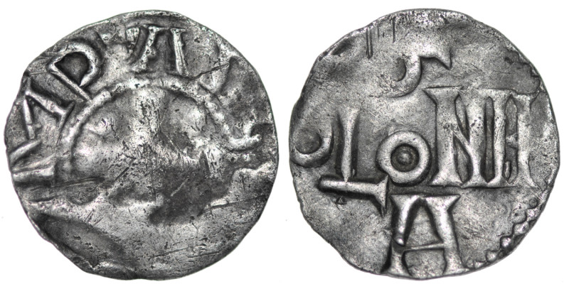 Germany. Cologne. Otto III 983-1002. AR Denar (16mm, 1.22g). Cologne mint. [+]OT...