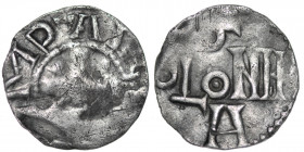Germany. Cologne. Otto III 983-1002. AR Denar (16mm, 1.22g). Cologne mint. [+]OTTO [REX], cross with pellets in each angle / S / [CO]LONIA / A G, Colo...