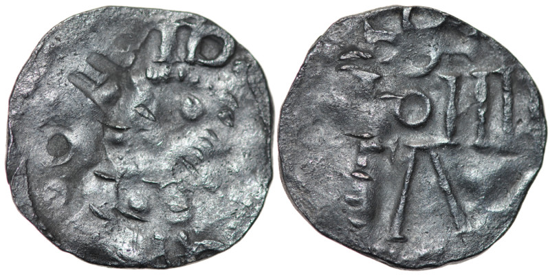 Germany. Cologne. Otto III 1000-1030. AR Denar (17mm, 1.45). Cologne mint. Cross...