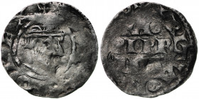 Germany. Andernach. Otto III 983-1002. AR Denar (18mm, 1.10g). Аndernach mint. +[OTT]O REX, crowned bust right / +[X]RISTIA ON [RLIGIO], +AG / RIPP / ...