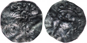 Germany. Saxony near Jever. Dietmar 1025-1035. AR Denar (18mm, 0.90g). Unknown mint. Triquetra / Cross with pellets in each angle. Dbg.1559, Kilger 3....
