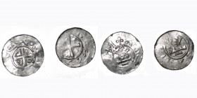 Germany (Group of two). Goslar. Saxony. Otto III 983-1002. AR Denar +DIIGRA+REX, short cross, in angels O D D O / ATEAHLHT, church facade. Dbg. 1167. ...