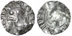 Germany. Saxony. Otto III 983-1002. AR Denar (16mm, 1.33g). Dortmund mint. ODDO[IMPER]ATOR, cross with pellet in each quarter / [THEROT]MANNI, cross w...
