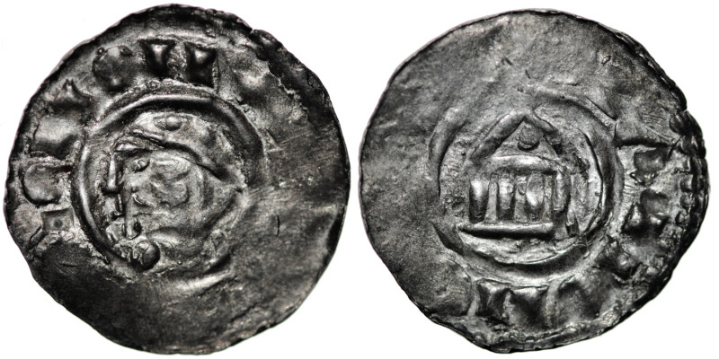 Germany. Swabia. Time of Bishop Werner II 1065-1077. AR Denar (21mm, 0.86g). Str...