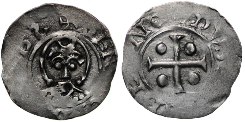 The Netherlands. Deventer. Bishop Bernold 1046-1054. AR Denar (18mm, 1.05g). Dev...