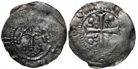 The Netherlands. East Netherlands, Tiel(?). Heinrich III 1036-1056 or Heinrich IV 1056-1106. AR Denar (18mm, 0.59g). Crowned head facing / [__]OC:•G[_...