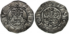 The Netherlands. Friesland. Ekbert II 1068-1077. AR Denar (19mm, 0.67g). Dokkum mint. +ECBERTVS, crowned bearded bust facing / +DOGGINGVN, two adjacen...