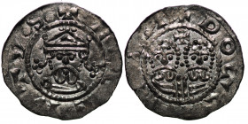 The Netherlands. Friesland. Ekbert II 1068-1077. AR Denar (19mm, 0.61g). Dokkum mint. +ECBERTVS, crowned bearded bust facing / +DOGGIИGVИ, two adjacen...