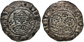 The Netherlands. Friesland. Ekbert II 1068-1077. AR Denar (17mm, 0.61g). Bolsward mint. +VECBERTVS, crowned bearded bust facing / +BOD[___]VVE, two ad...