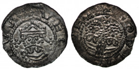 The Netherlands. Friesland. Ekbert II 1068-1077. AR Denar (18mm, 0.56g). Bolsward mint. [+]VEC[BER]TVS, crowned bearded bust facing / +BODLIN[_]VER, t...