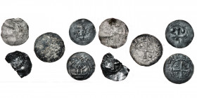 Lot of 5 European denars from 10-11th century. Sold as is. No returns.