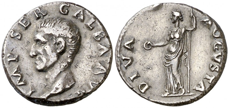 (68-69 d.C.). Galba. Roma. Denario. (Spink 2102 var) (S. 52b) (RIC. falta). 3,49...