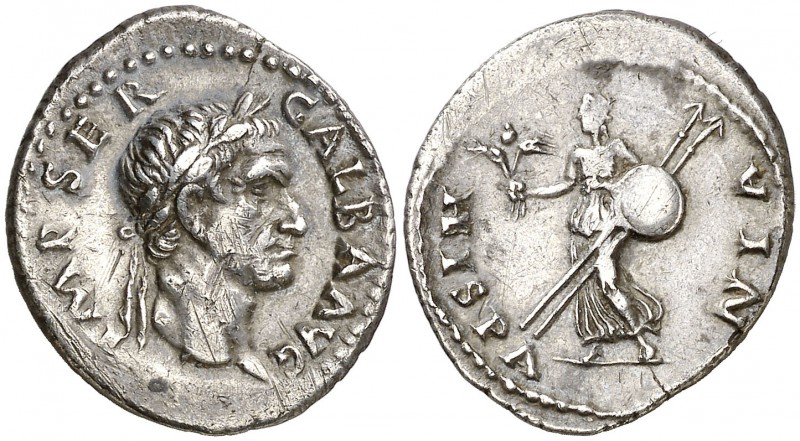 (68 d.C.). Galba. Roma. Denario. (Spink 2103) (S. 82) (RIC. 155). 3,34 g. Rara. ...