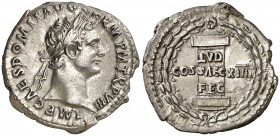 (88 d.C.). Domiciano. Roma. Denario. (Spink 2725) (S. 70) (RIC. 604). 3,34 g. Rara. MBC+.