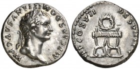 (81 d.C.). Domiciano. Roma. Denario. (Spink 2747) (S. 570) (RIC. 48). 3,45 g. Bella. EBC/EBC-.