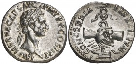 (96 d.C.). Nerva. Roma. Denario. (Spink 3021) (S. 25) (RIC. 3). 3,12 g. Atractiva. EBC-.