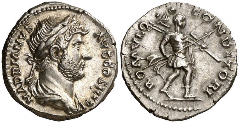 (138 d.C.). Adriano. Roma. Denario. (Spink 3538 var) (S. 1316b) (RIC. 266). 3,40...