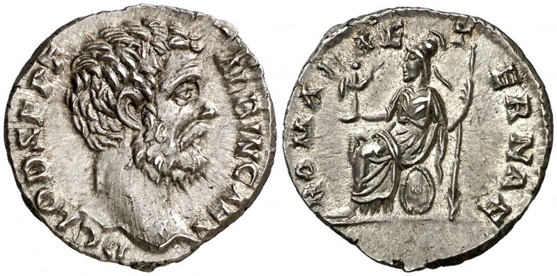 (194 d.C.). Clodio Albino. Roma. Denario. (Spink 6146 var) (S. 61a) (RIC. 11b). ...