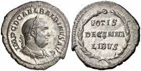 (238 d.C.). Balbino. Roma. Denario. (Spink. 8492) (S. 32) (RIC. 172). 3,33 g. Bella. Ex Tritón II 02/12/1998, nº 987. Muy rara. EBC.