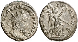 (269 d.C.). Laeliano. Maguncia o Tréveris. Antoniniano. (Spink. 11111) (Co. 4) (RIC. 9). 3,45 g. Muy rara. MBC+.