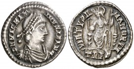 (384-388 d.C.). Magno Máximo. Tréveris. Siliqua. (Spink. 20644) (S. 20a) (RIC. 84b1). 2,26 g. MBC+.