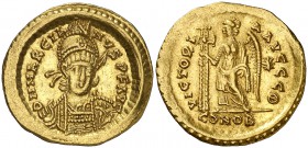 (450-457 d.C.). Marciano. Constantinopla. Sólido. (Spink 21379) (Ratto 219) (RIC. 510). 4,46 g. Atractiva. Ex Colección Imagines Imperatorvm 08/02/201...