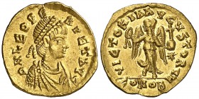 (457-473 d.C.). León I. Constantinopla. Tremissis. (Spink 21421) (Ratto 256) (RIC. 611). 1,33 g. Buen ejemplar. Ex Colección Imagines Imperatorvm 08/0...