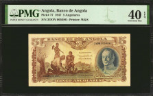 ANGOLA. Banco De Angola. 5 Angolares, 1947. P-77. PMG Extremely Fine 40 EPQ.

Estimate: $150.00 - $250.00