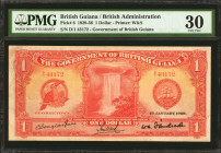 BRITISH GUIANA. Government of British Guiana. 1 Dollar, 1929-36. P-6. PMG Very Fine 30.

Printed by W&S. Early January 1st, 1929 date. Toucan at lef...