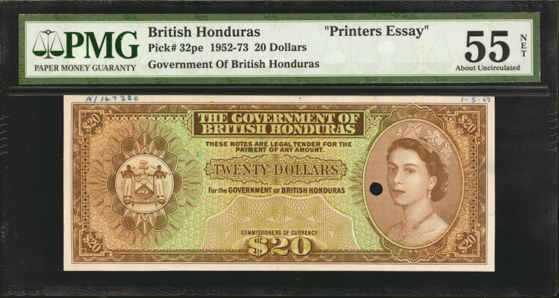 BRITISH HONDURAS. The Government of British Honduras. 20 Dollars, 1952-73. P-32p...