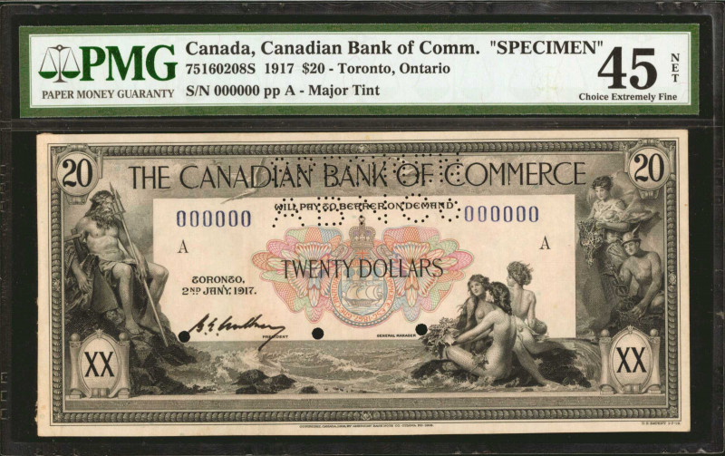 CANADA. The Canadian Bank of Commerce. 20 Dollars, 1917. CH# 751-602-08S. Specim...