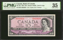 CANADA. Lot of (2). Bank of Canada. 2 & 10 Dollars, 1954. BC-30a & BC-32a. PMG Choice Very Fine 35 & Choice Extremely 45.

Estimate: $50.00 - $100.0...