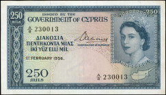 CYPRUS. Government of Cyprus. 250 Mils, 1956. P-33. Extremely Fine.

Estimate: $100.00 - $200.00
