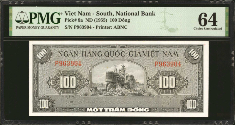 VIETNAM, SOUTH. Lot of (2). Ngan-Hang Quoc-Gia Viet-Nam. 100 Dong, ND (1955). P-...