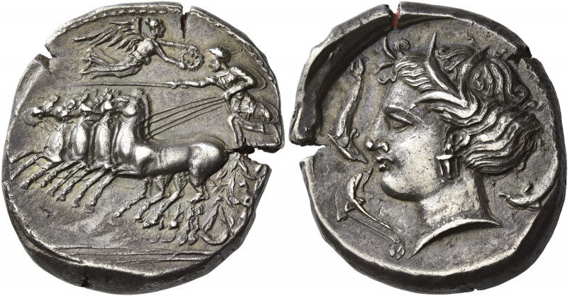 The Carthaginians in Sicily and North Africa 
Tetradrachm, Ršmlqrt mint (Lilyba...