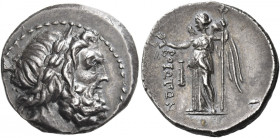 Boeotia, Thebes 
Federal Coinage. Drachm circa 225-171, AR 5.03 g. Laureate head of Poseidon r. Rev. ΒΟΙΩΤΩΝ Nike standing l., holding sceptre and wr...
