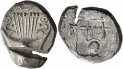 The Cyclades, Delos 
Euboic didrachm or stater circa 470, AR 7.60 g. Seven-stringed cithara. Rev. Four-stringed lyre within incuse square. Sheedy –....