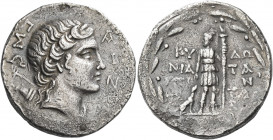 Cydonia 
Tetradrachm circa 2nd-1st century BC, AR 14.15 g. Π – A / Σ – I / Ω – N Head of Artemis r., bow and quiver over her l. shoulder. Rev. KY – Δ...
