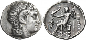 Tenos 
Tetradrachm circa 260-240, AR 13.90 g. Laureate head of Apollo Carneios r. Rev. ΤΗΝΙΩΝ Poseidon on throne l., holding dolphin on outstretched ...